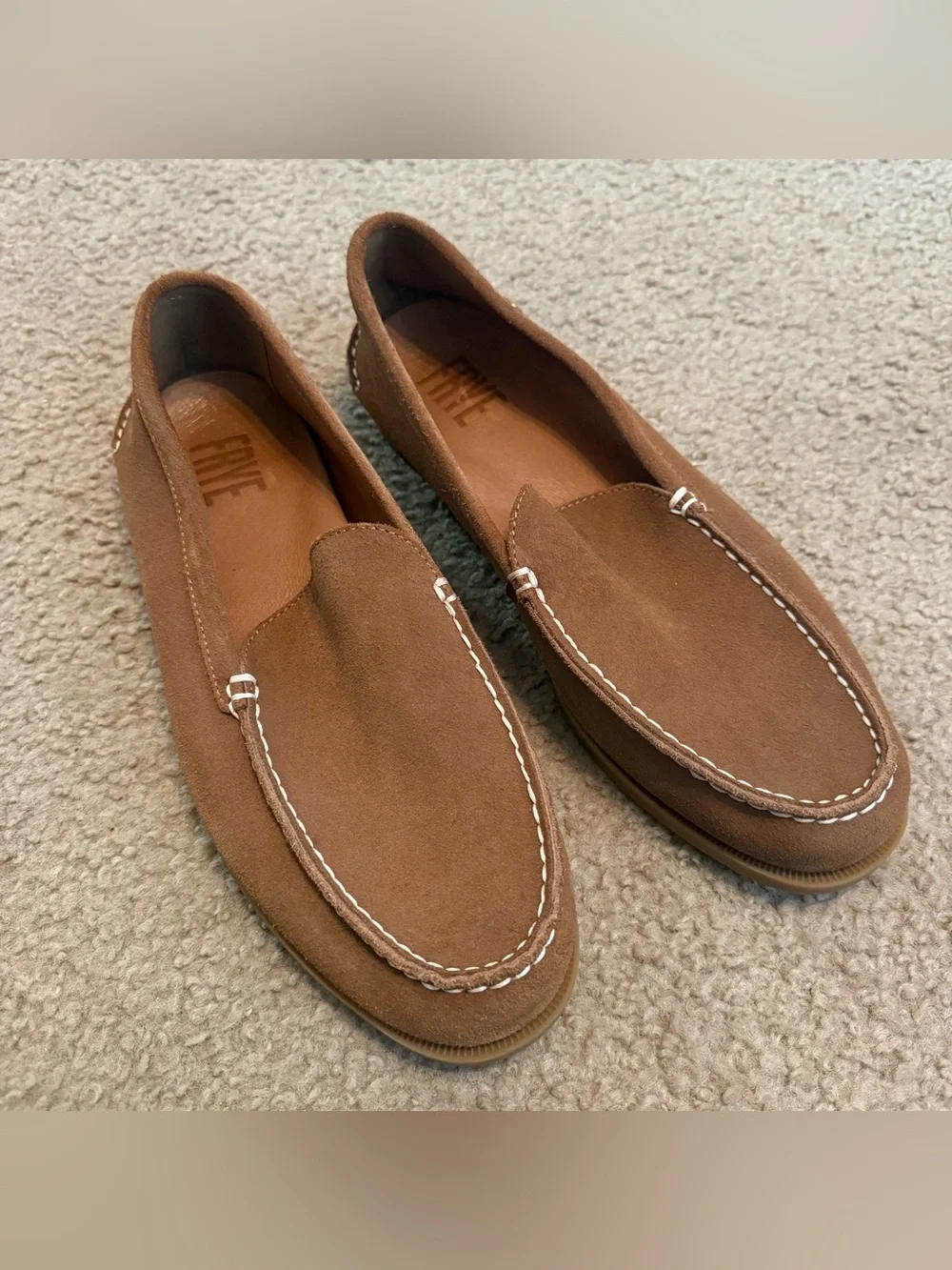 Frye Men’s Loafers Brown Suede Leather Slip On Shoes Size 10.5
